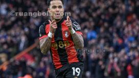 Bournemouth v Nottingham Forest Premier League Justin Kluivert of Bournemouth celebrates scoring during the Premier League match at the Vitality Stadium, Bournemouth UK Newspapers OUT Copyright: xJeremyxLandeyx FIL-21326-0137